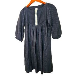 Lauren Moffatt Blue Silk Zippered Tunic Dress Size 4